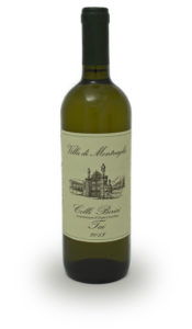 Bottiglia con etichetta di vino Tai Bianco, Villa di Montruglio.
